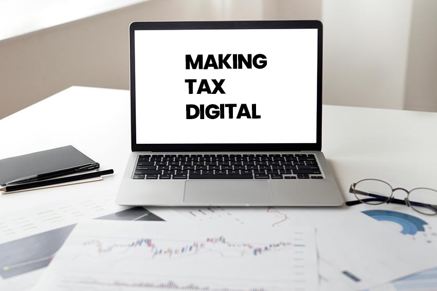 making tax digital on a laptop